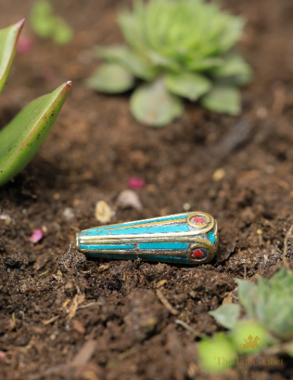 Tribal Turquoise Inlaid Tibetan Jewellery Beads - N100