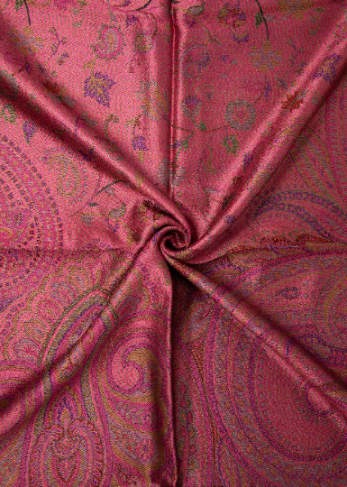 Brown Silk Paisley Shawl - MCL405