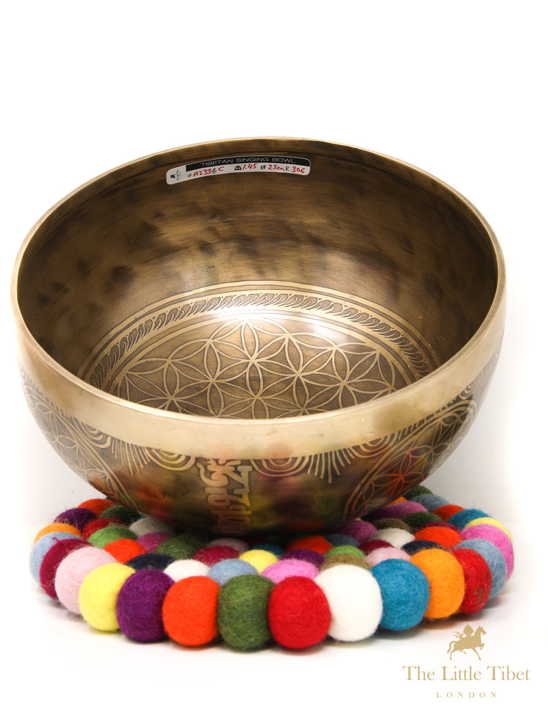 The Flower of Life Tibetan Singing Bowl for Healing - A233