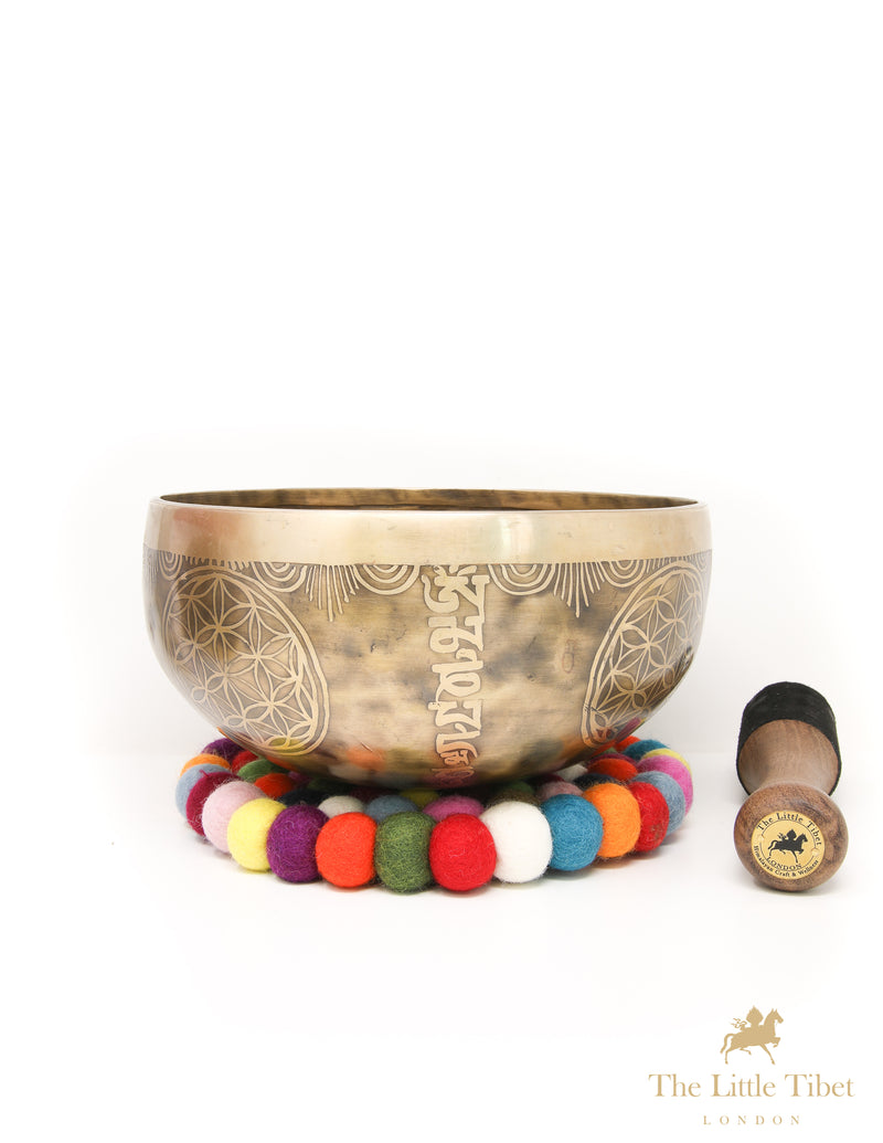 The Flower of Life Tibetan Singing Bowl for Healing - A233
