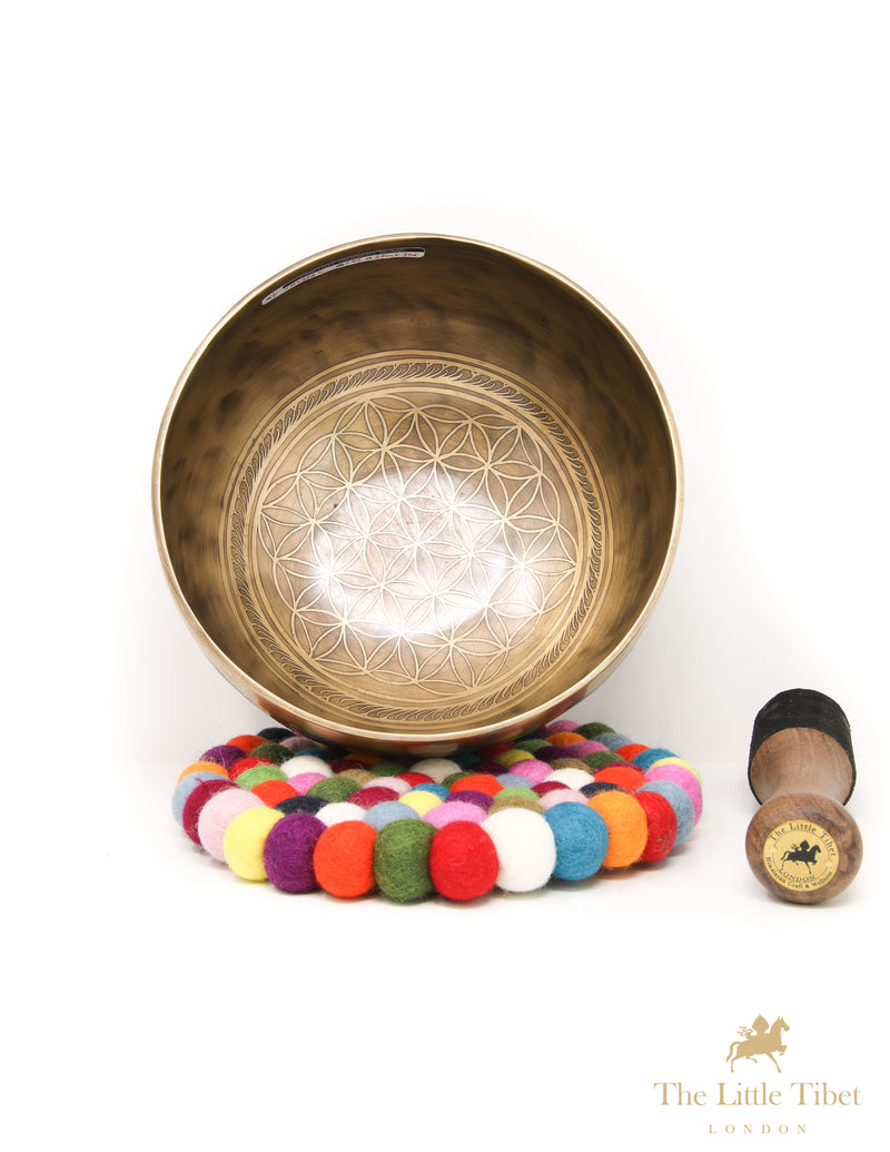 The Flower of Life Tibetan Singing Bowl for Healing - A233