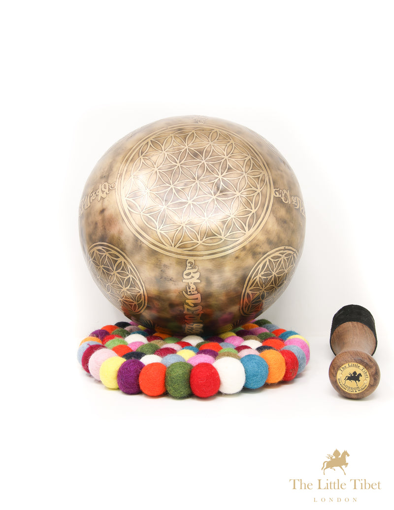 The Flower of Life Tibetan Singing Bowl for Healing - A233