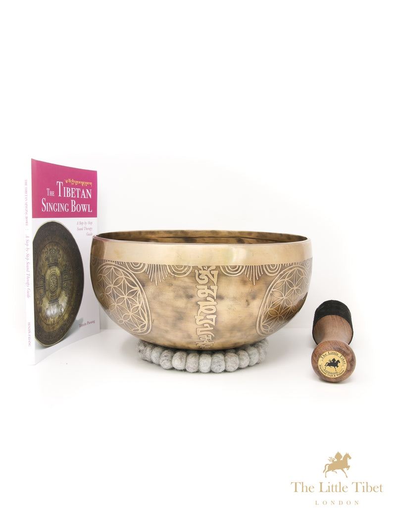 The Flower of Life Tibetan Singing Bowl for Healing - A233