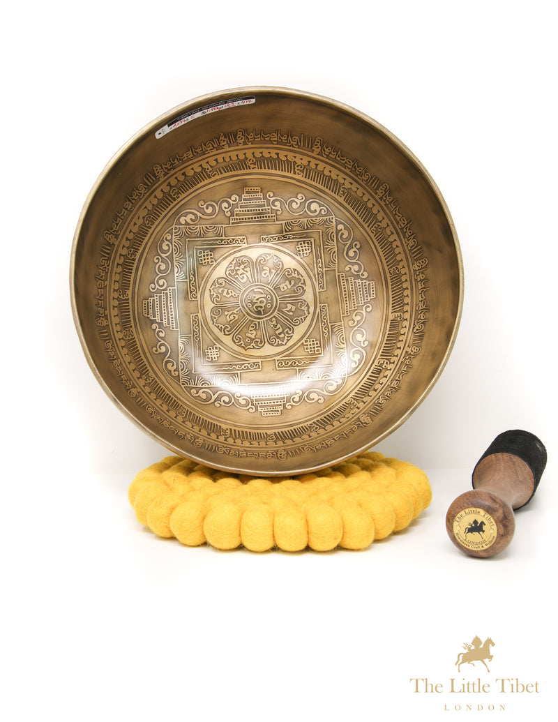 Traditional OM MANI PADME HUM Tibetan Singing Bowl - A234