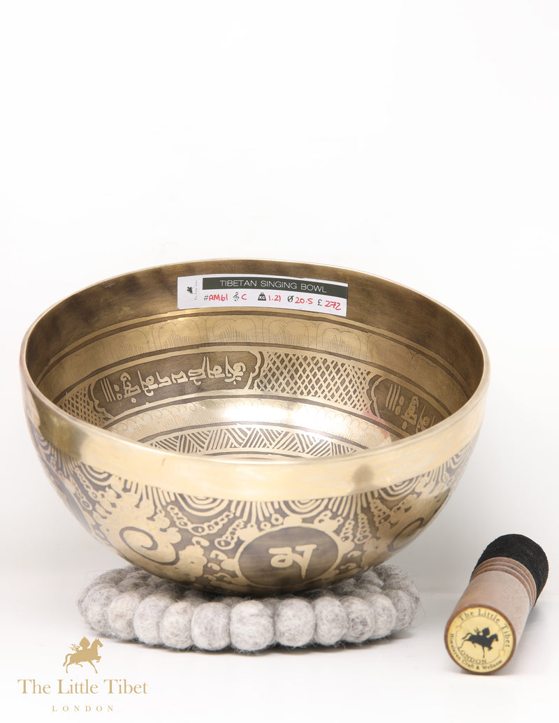 OM MANI PADME HUM Singing Bowl for Sound and Vibration Healing - AM61