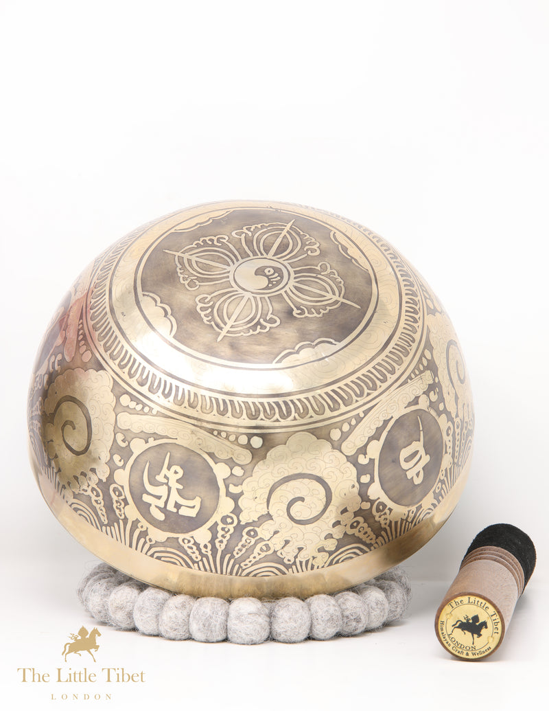 OM MANI PADME HUM Singing Bowl for Sound and Vibration Healing - AM61