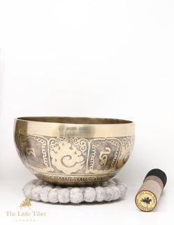 Tibetan Singing Bowl Om Mani Padme Hum for Healing & Mindfulness - AM29