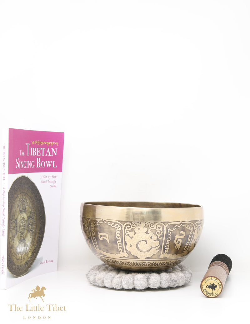Tibetan Singing Bowl Om Mani Padme Hum for Healing & Mindfulness - AM29