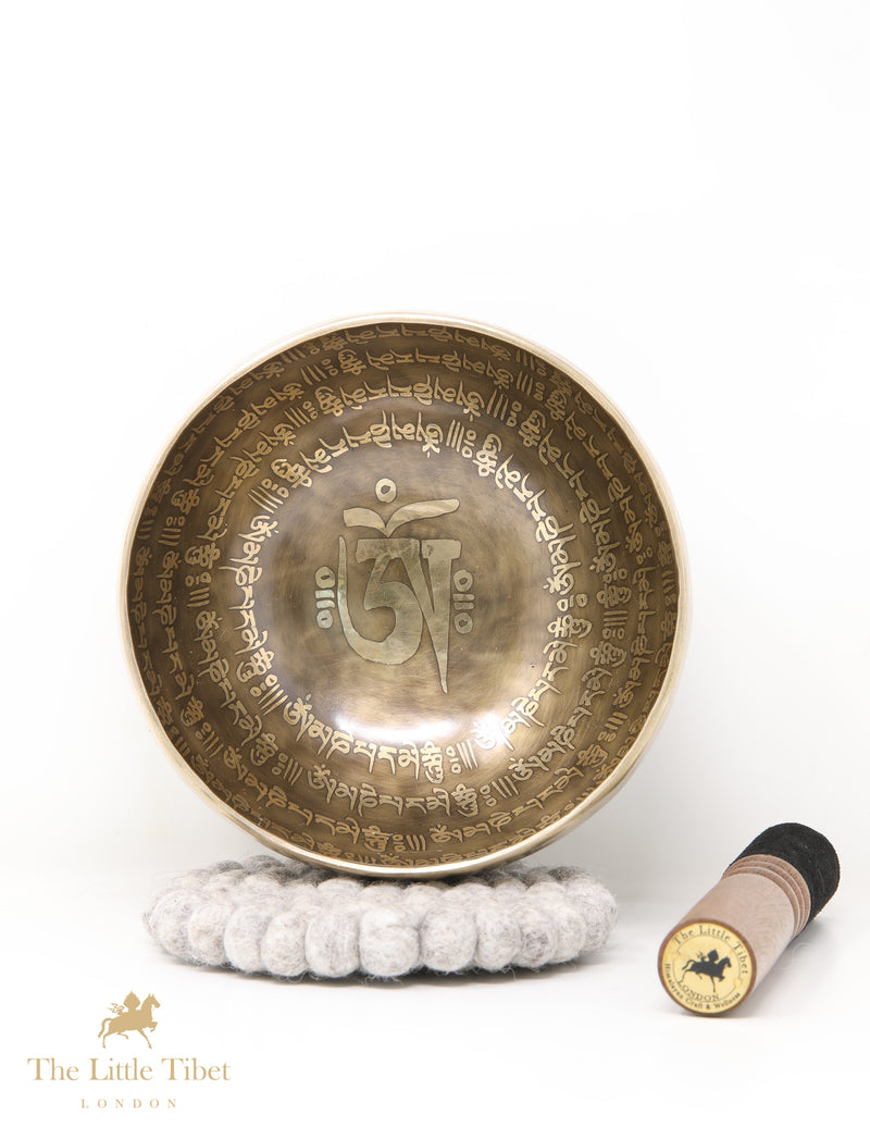 Om Tibetan Singing Bowl for Healing & Meditation - AM62