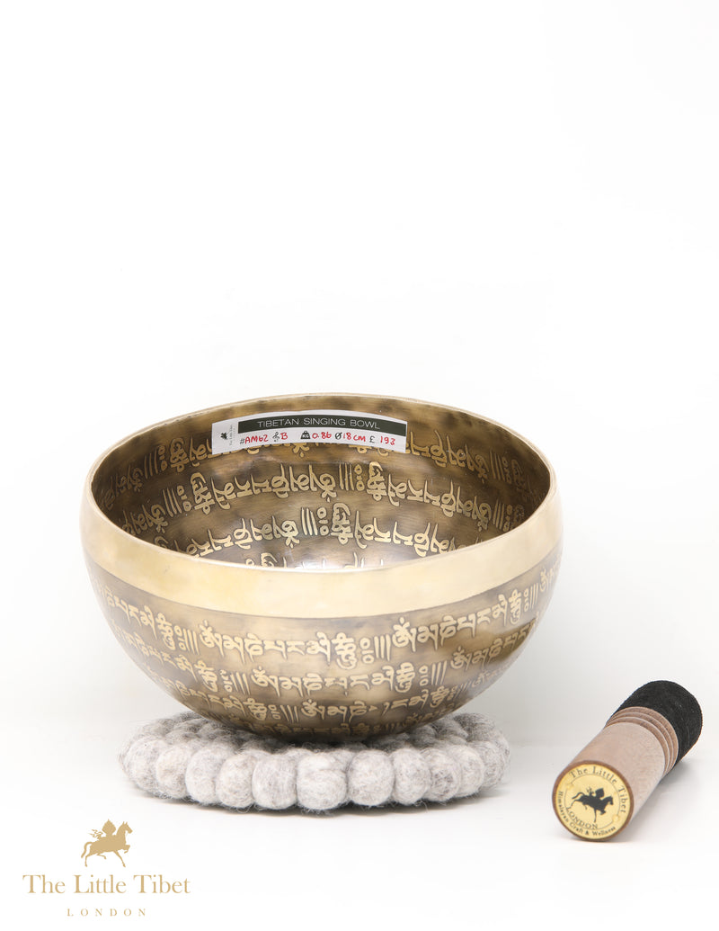 Om Tibetan Singing Bowl for Healing & Meditation - AM62