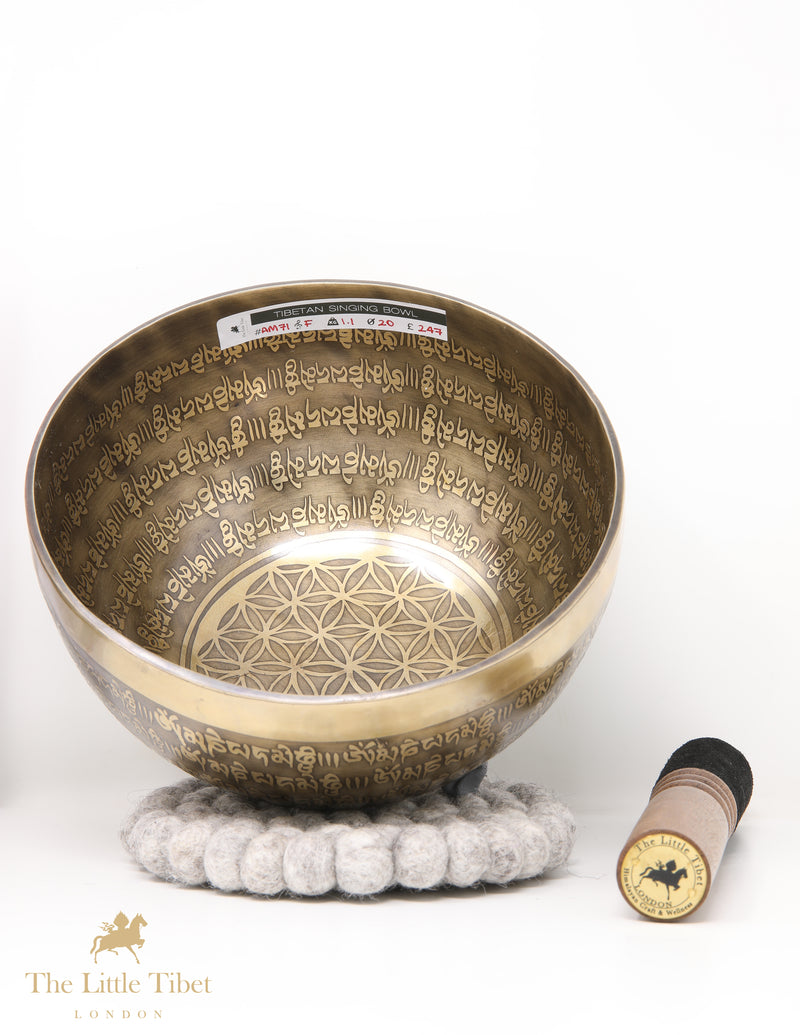 Tibetan Singing Bowl Flower of Life for Meditation - AM71