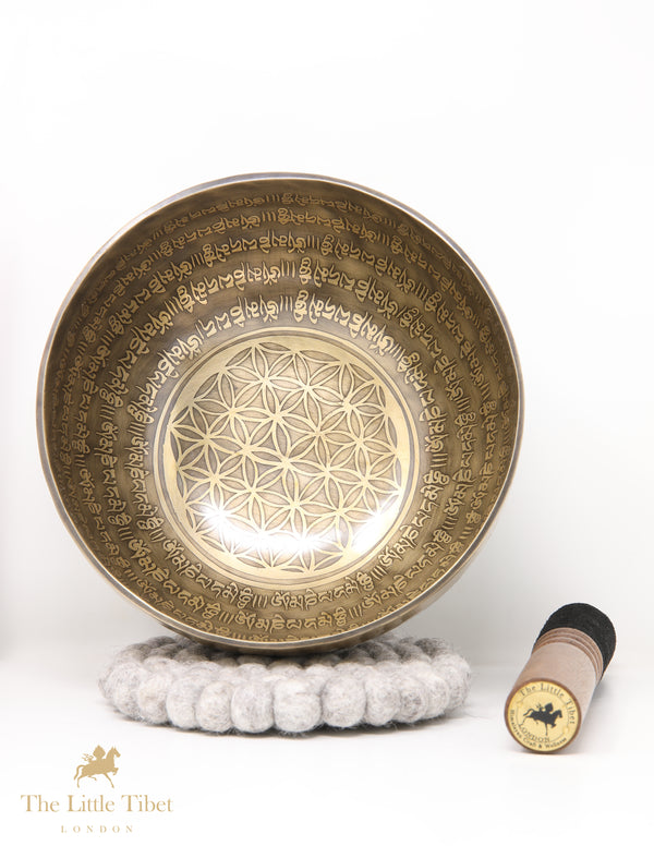 Tibetan Singing Bowl Flower of Life for Meditation - AM71