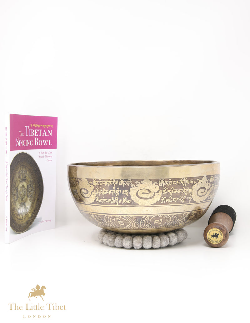 Sound Healing Delight: Experience the Power of Sanskrit Mantra Tibetan Singing Bowl- AM6