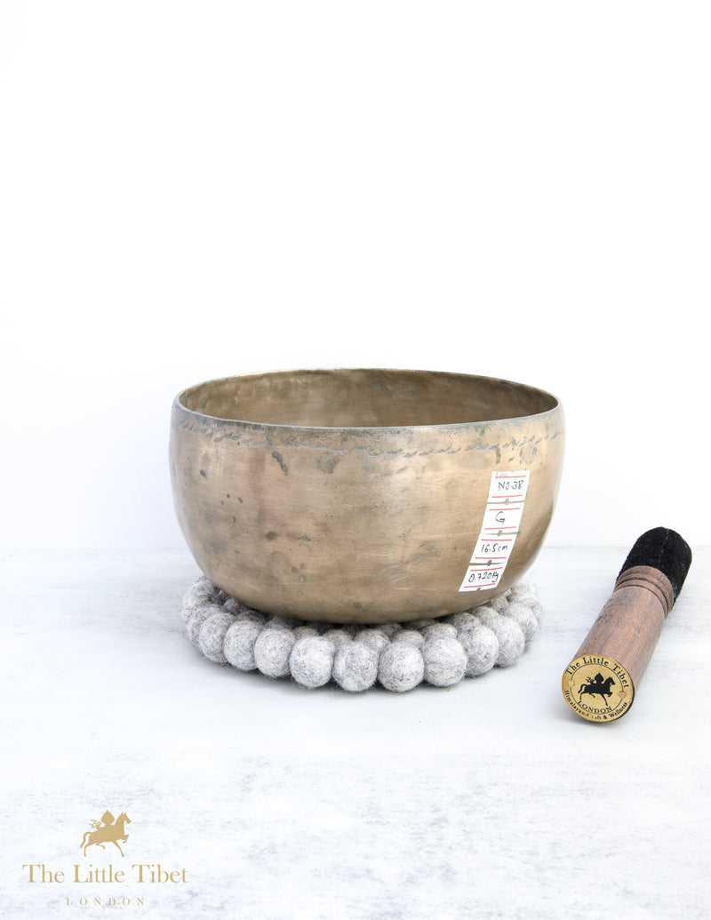 Hand-hammered Antique Tibetan Singing Bowl - B38