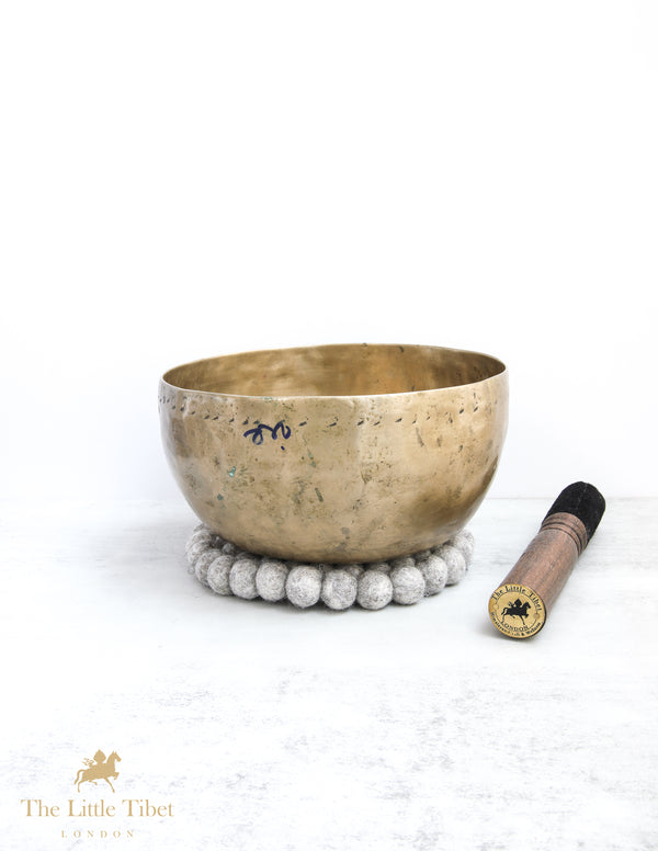 Antique Tibetan Singing Bowl for Stress Relief - B72