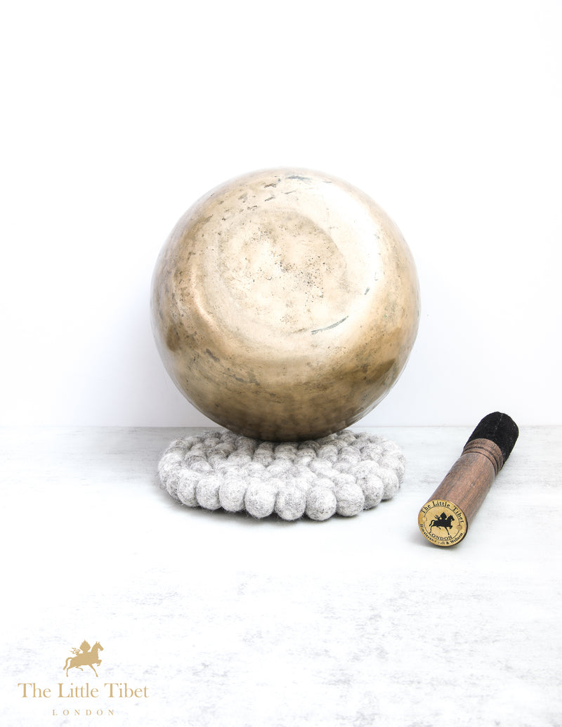 Antique Tibetan Singing Bowl for Stress Relief - B72