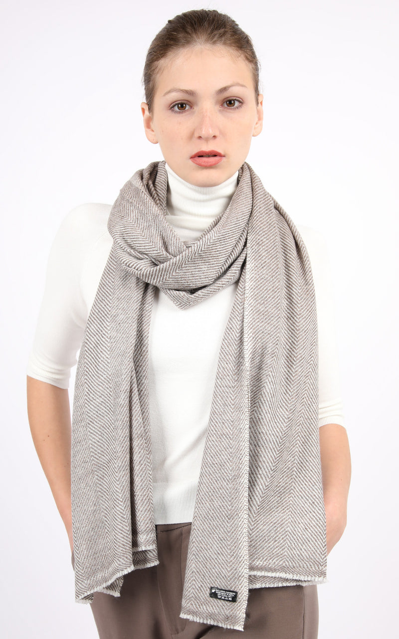 Beige Cashmere Shawl - CMS9