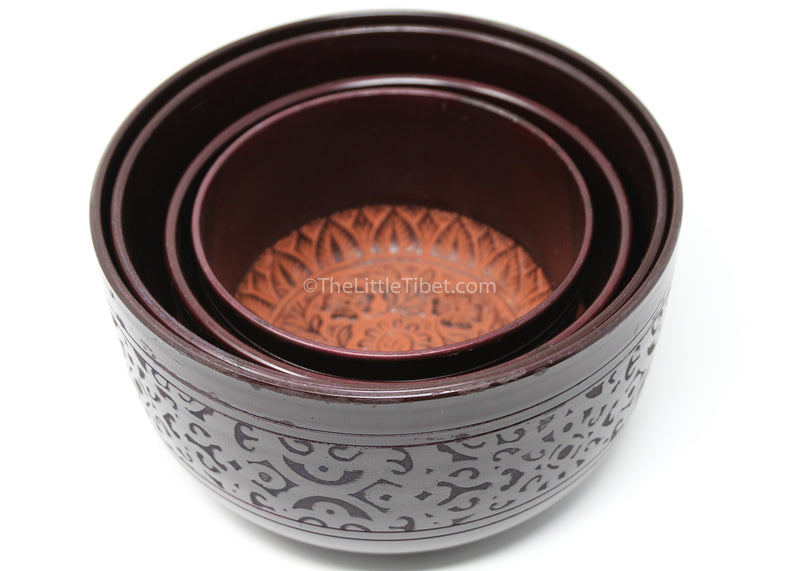 Black   aluminium singing bowls sound therapy chakra realigning himalayan instrument 