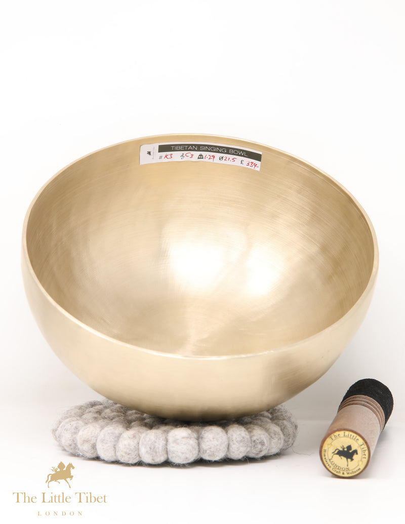 Zen Therapy /  Plain Tibetan Singing Bowl for Meditation & Healing - K3