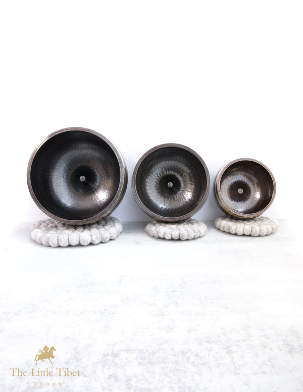 Black Lingum Shape Tibetan Singing Bowl