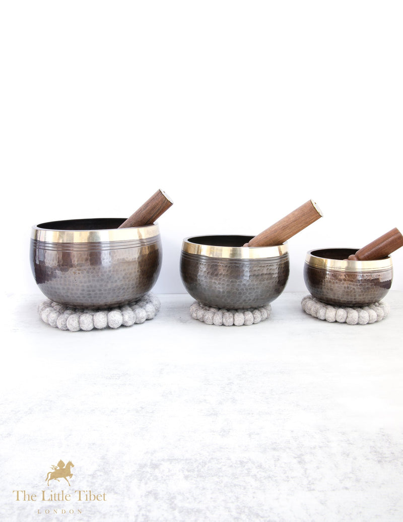 Black Lingum Shape Tibetan Singing Bowl