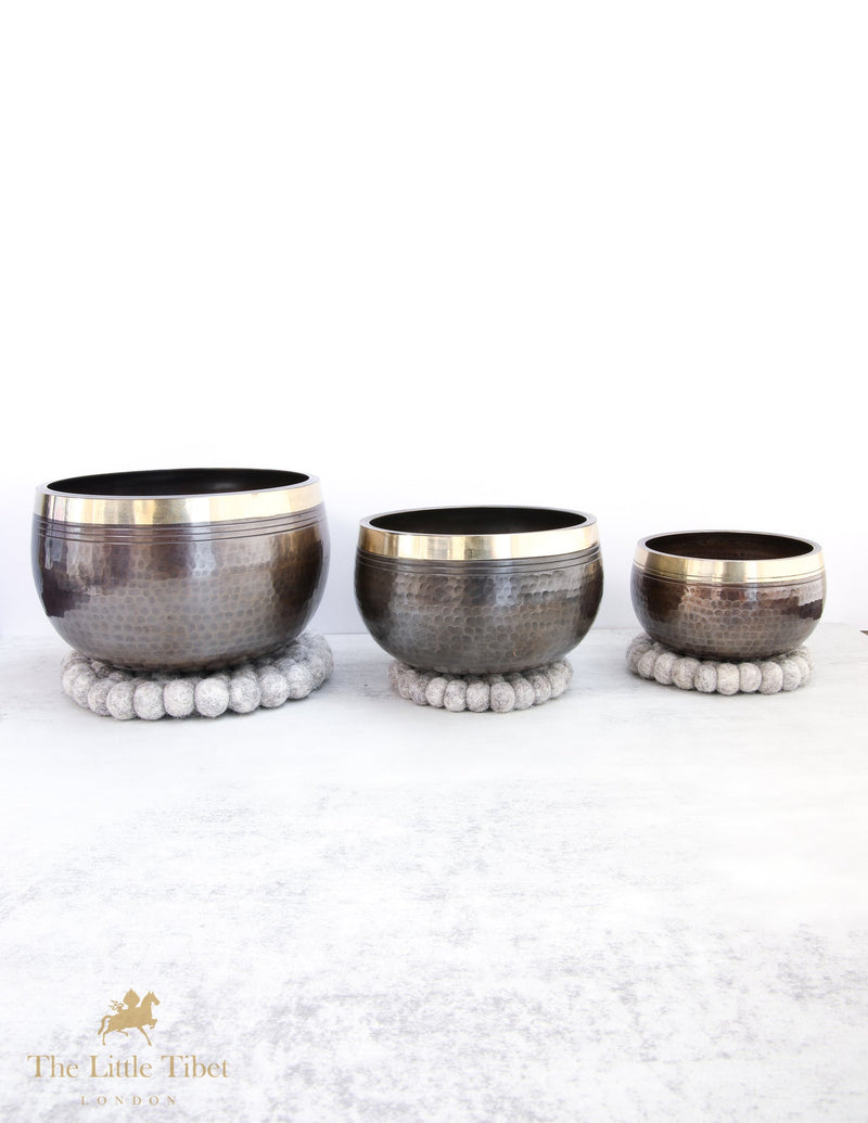 Black Lingum Shape Tibetan Singing Bowl