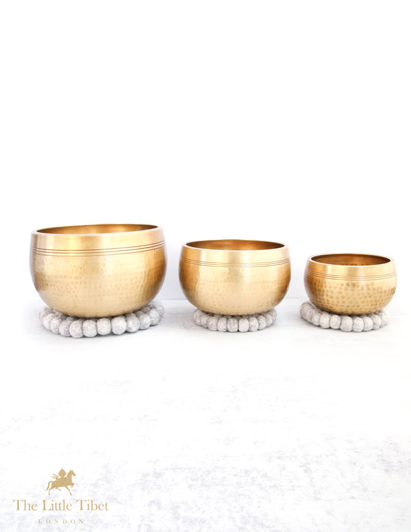 Golden Lingum Shape Tibetan Singing Bowl