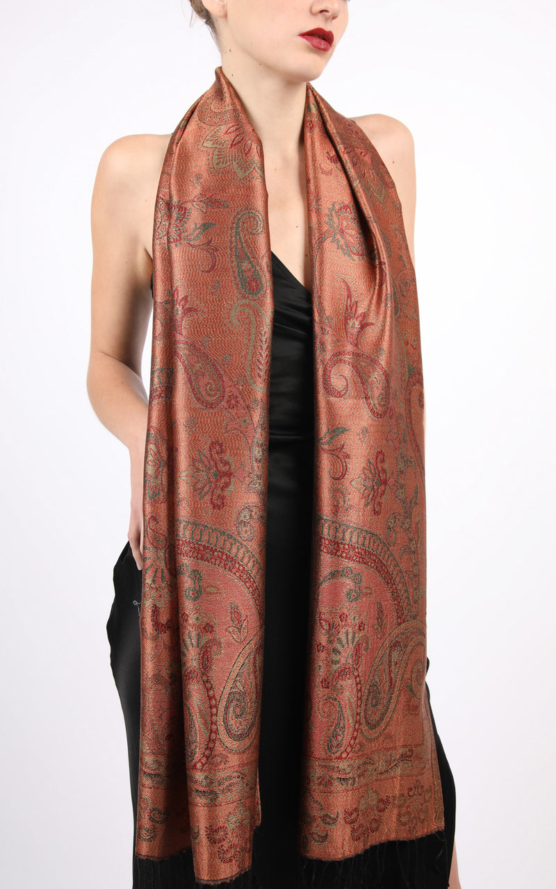 Alex Bronze Silk Scarf - MCM102