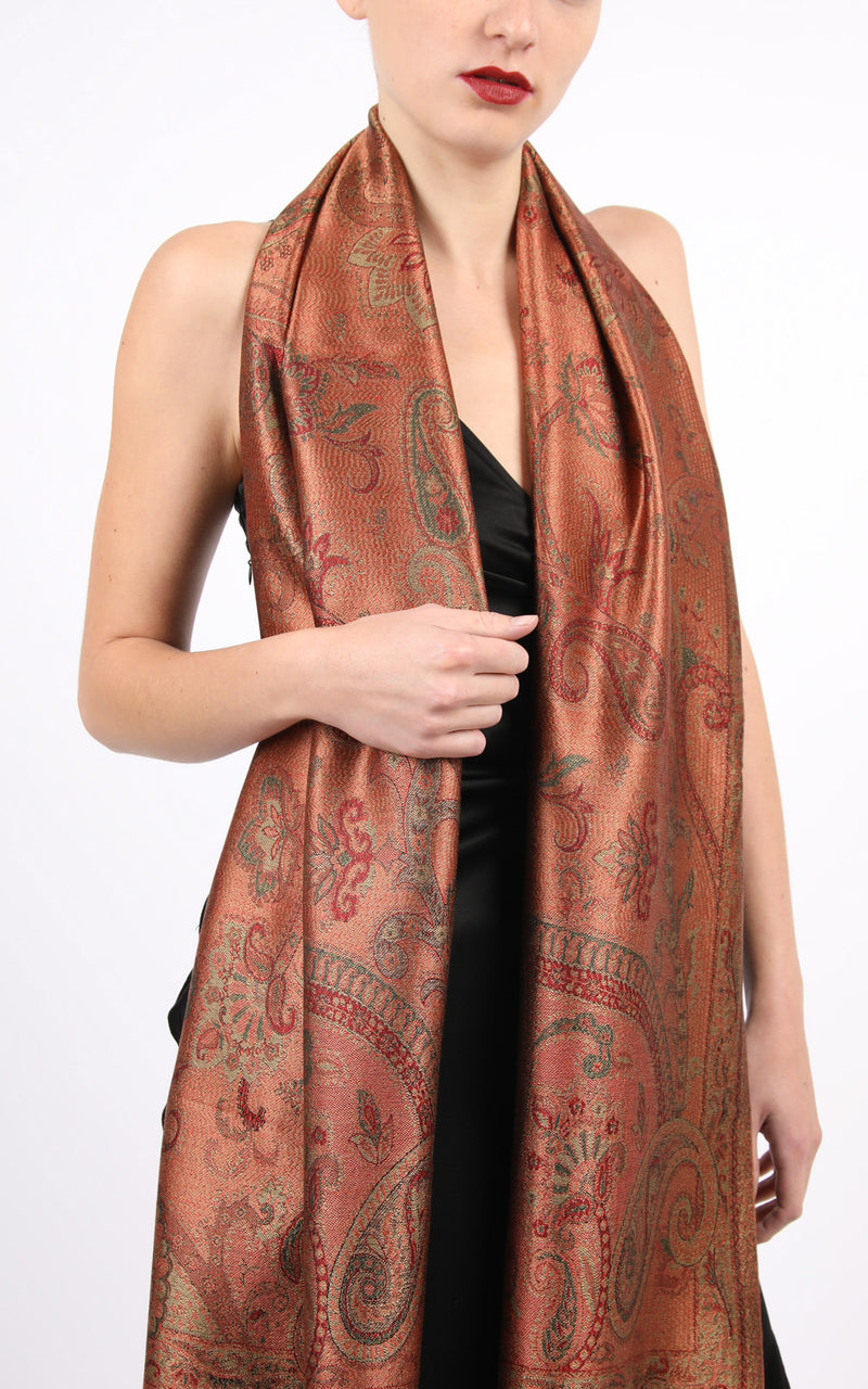 Alex Bronze Silk Scarf - MCM102