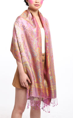 Taffy Pink Silk Scarf - MCM215 - The Little Tibet