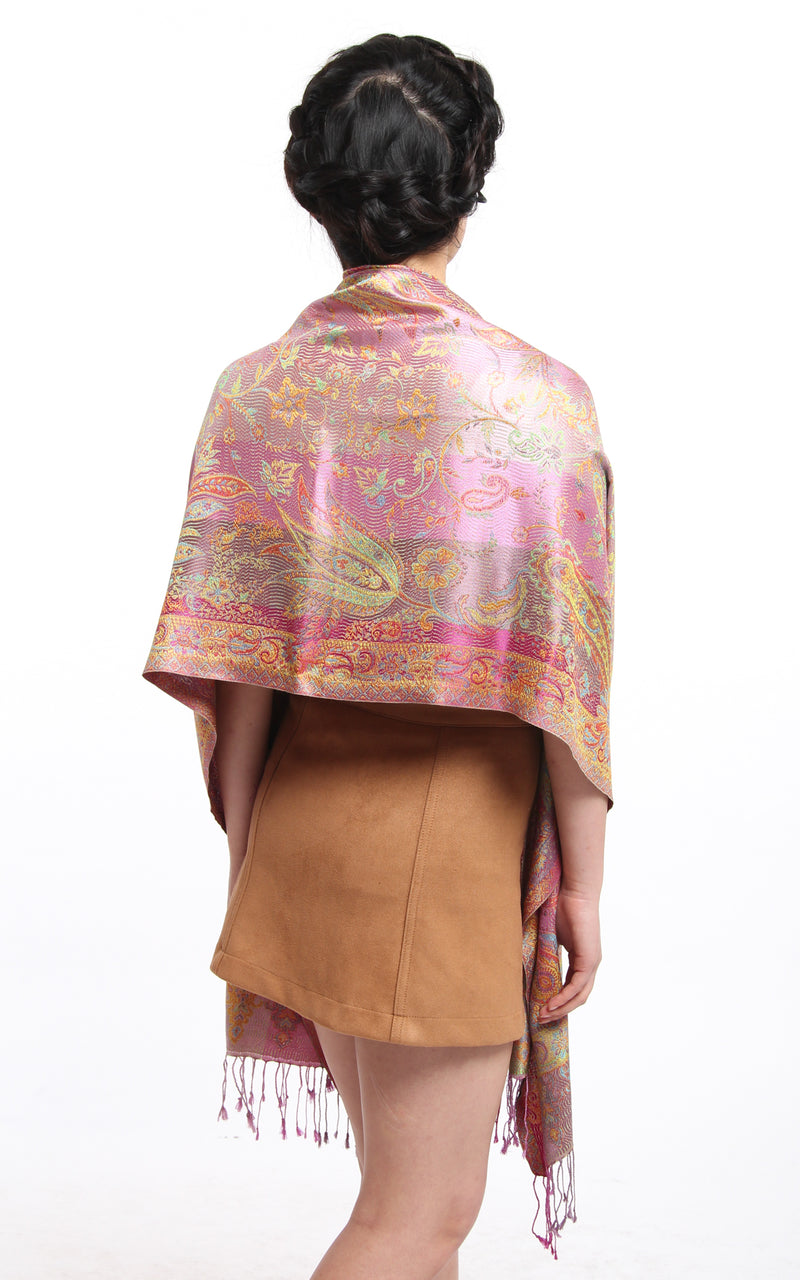 Taffy Pink Silk Scarf - MCM215 - The Little Tibet