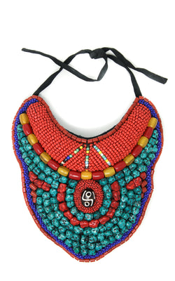 Unique Beaded Tibetan Neckpiece, The Little Tibet