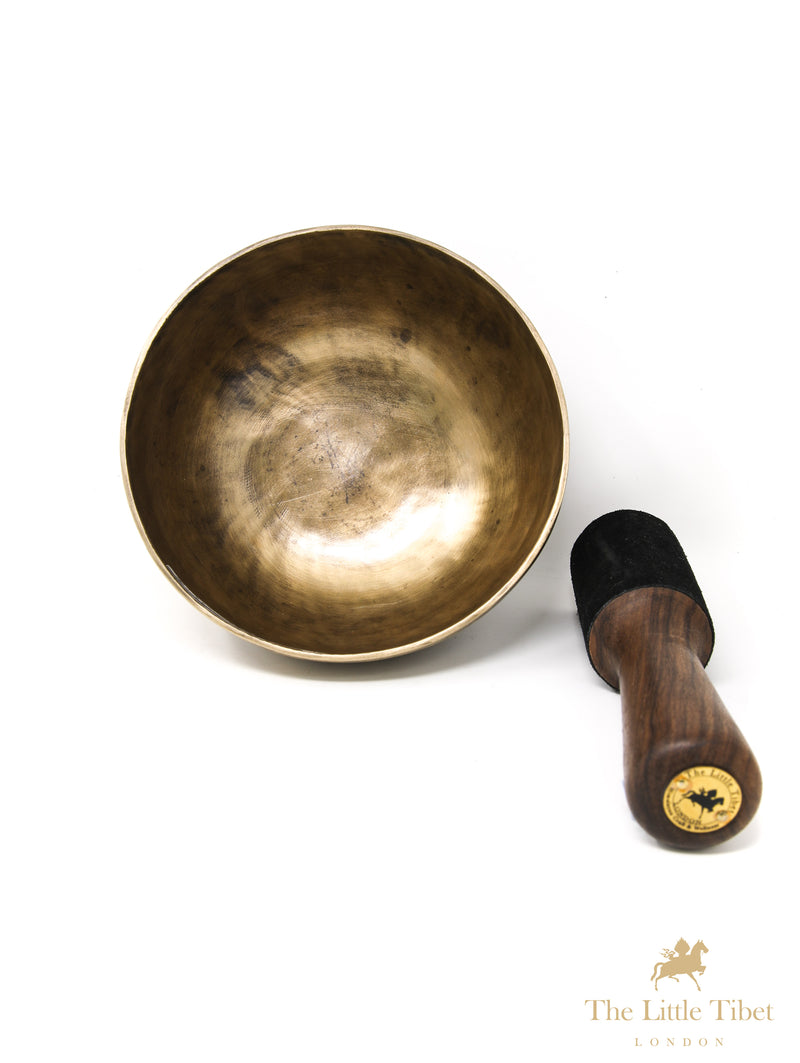 Hand Hammered Plain Tibetan Singing Bowl for C & F Notes - SA50
