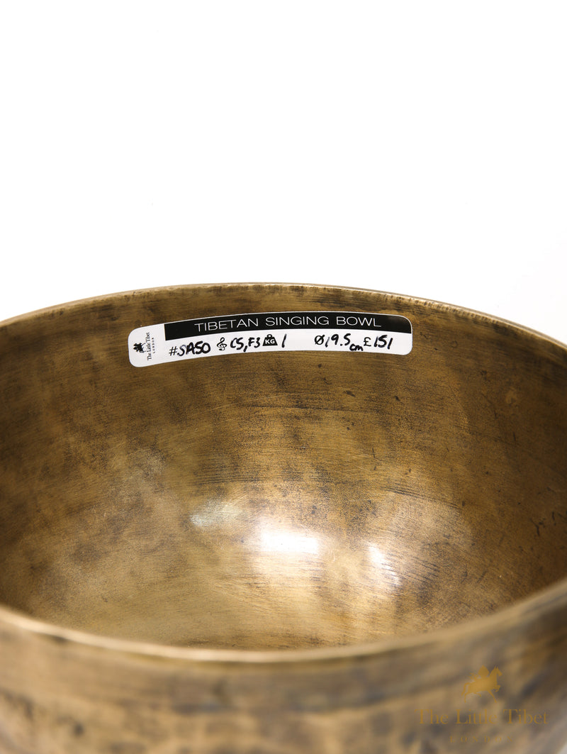 Hand Hammered Plain Tibetan Singing Bowl for C & F Notes - SA50