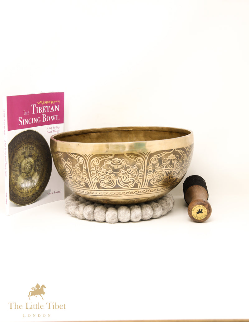 Mandala & Flower of life Tibetan Singing Bowl  - A235