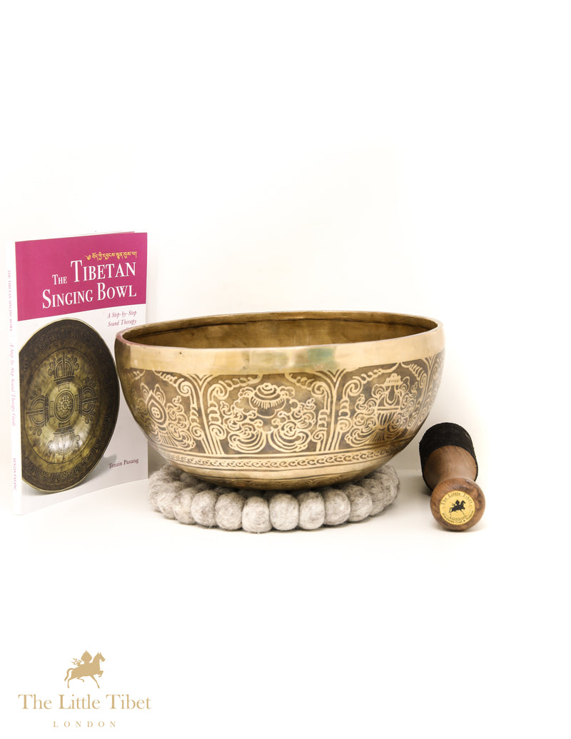 Mandala & Flower of life Tibetan Singing Bowl  - A235