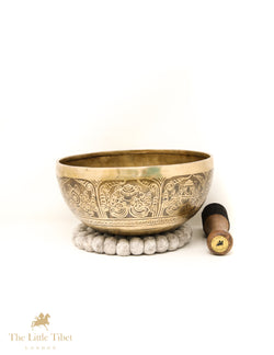 Mandala & Flower of life Tibetan Singing Bowl  - A235