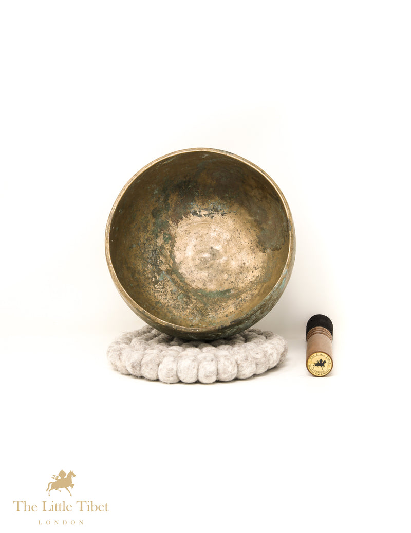 Hand Hammered Antique Tibetan Singing Bowl for Meditation - ATQ43