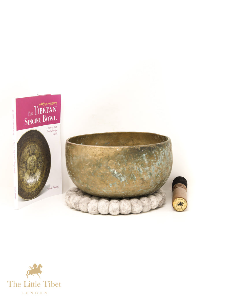 Hand Hammered Antique Tibetan Singing Bowl for Meditation - ATQ43