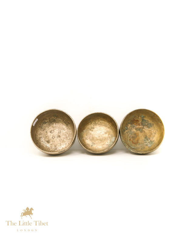 Antique Healing Tibetan Singing Bowls -Three Musketeers
