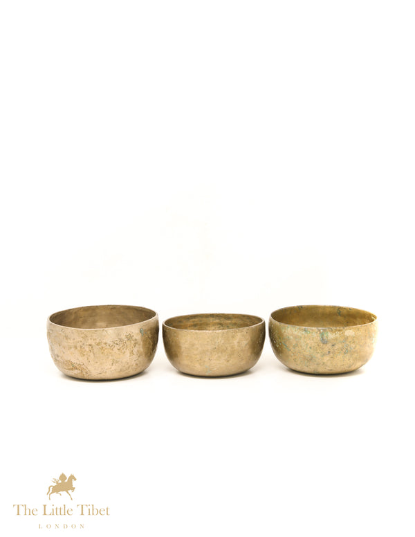 Antique Healing Tibetan Singing Bowls -Three Musketeers