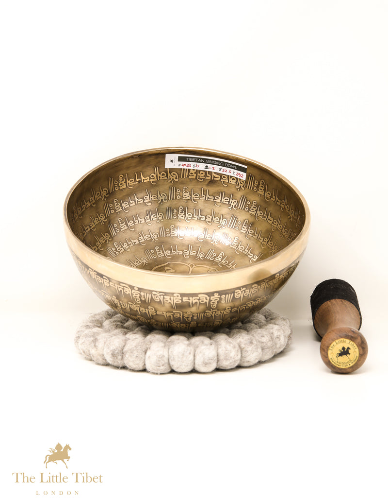 Tibetan Singing Bowl OM MANI PADME HUM for Sound Therapy - AM55