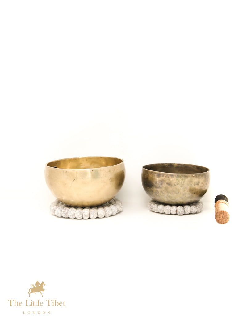 Plain Tibetan Flat Base Singing Bowl-A tale of two bowls