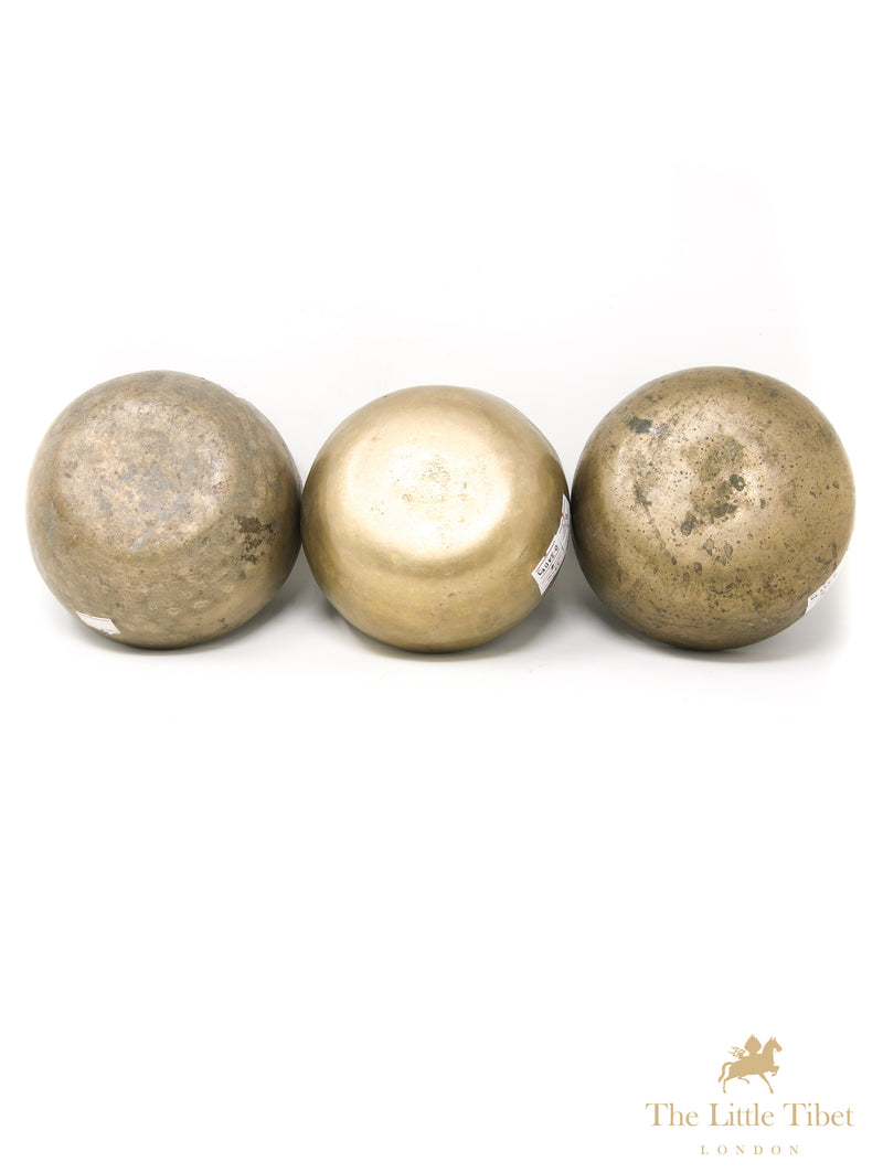 Small Antique Singing Bowls for D, E, & F Notes- B101/B105/B90
