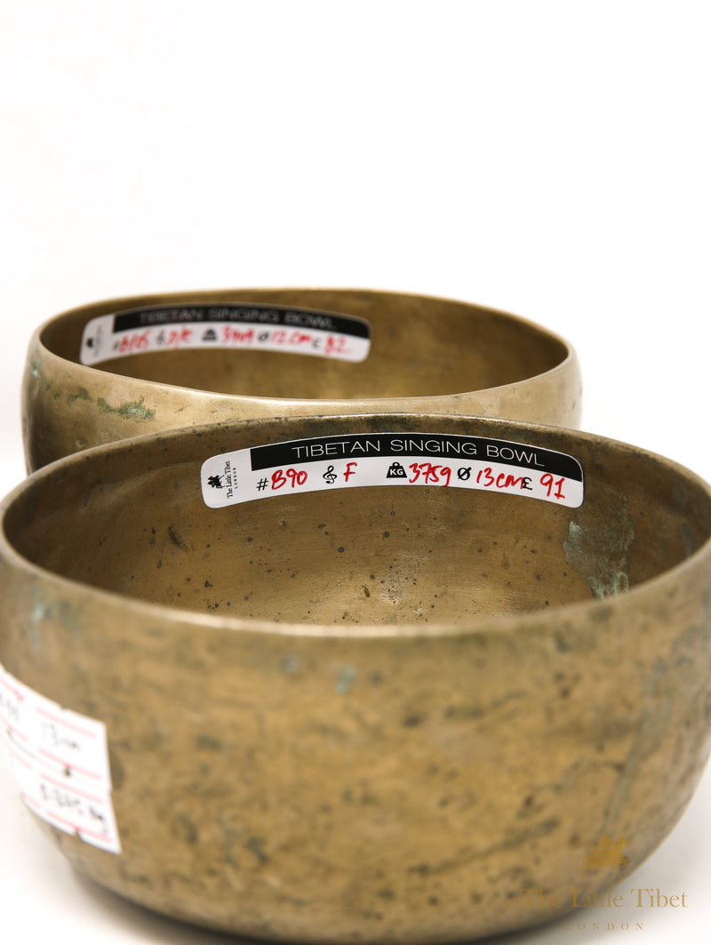 Small Antique Singing Bowls for D, E, & F Notes- B101/B105/B90