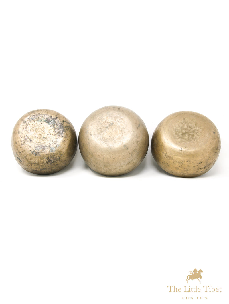 Small Antique Singing Bowls for G & F Notes - B126/B94/B114