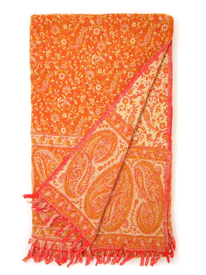 Lena Orange Tibet Shawl