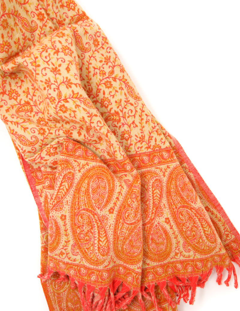 Lena Orange Tibet Shawl