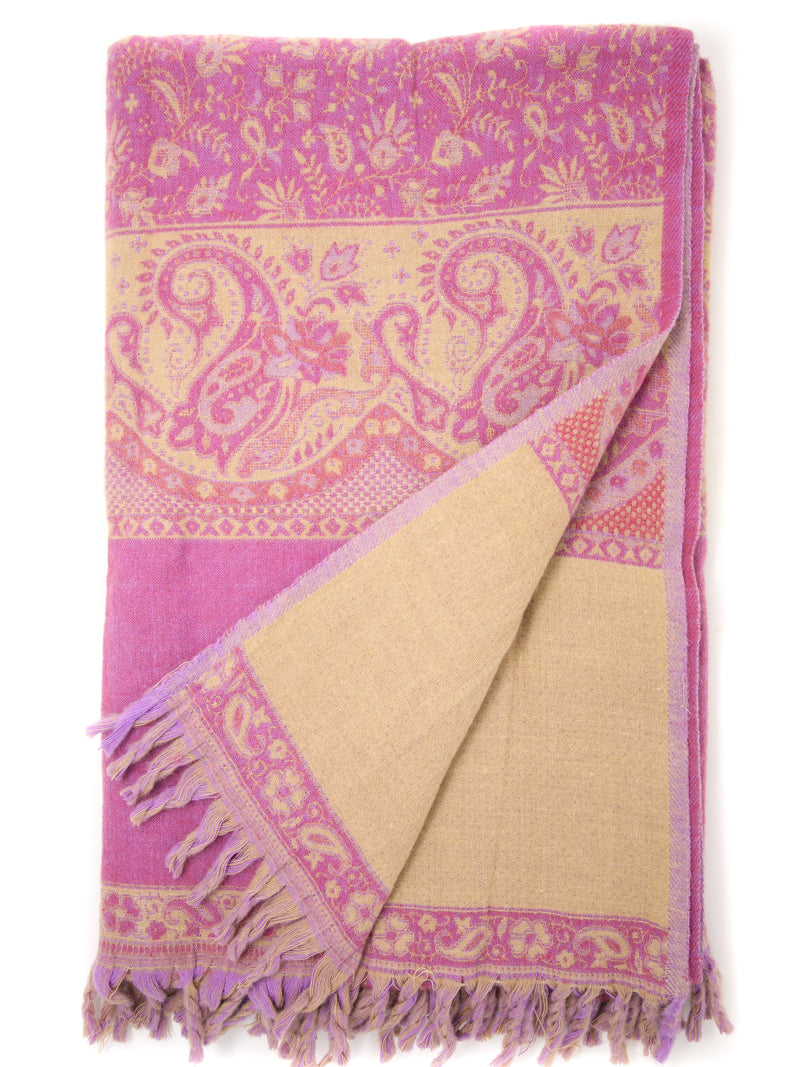 Minnie Fuchsia Pink Tibet Shawl
