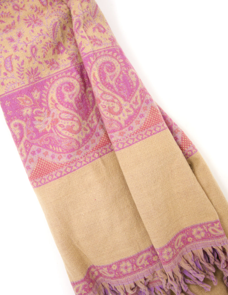 Minnie Fuchsia Pink Tibet Shawl